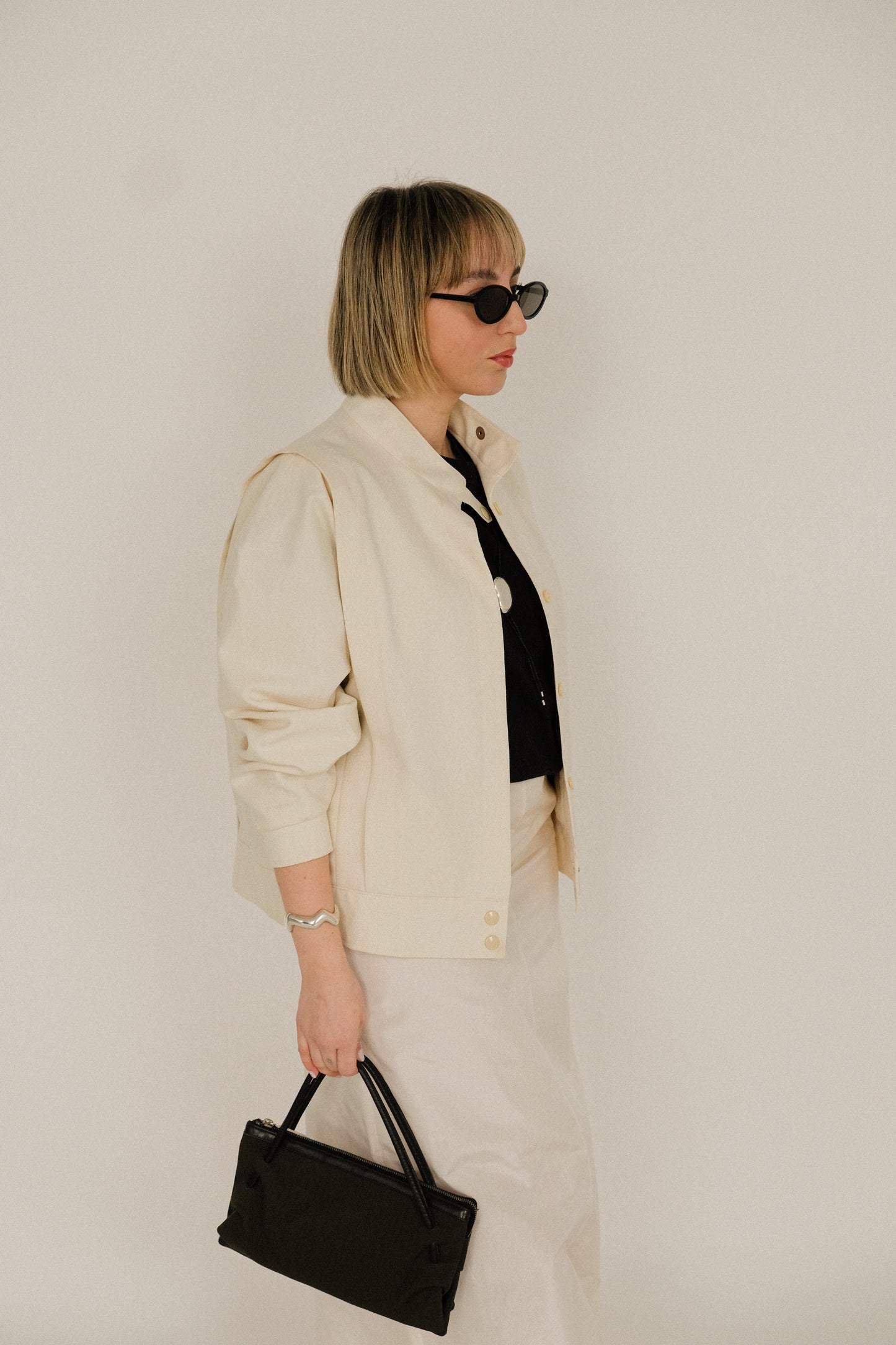 Vintage White Bomber