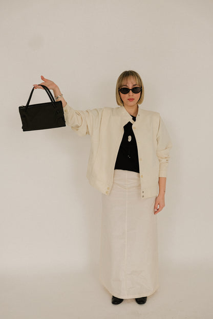 Vintage White Bomber