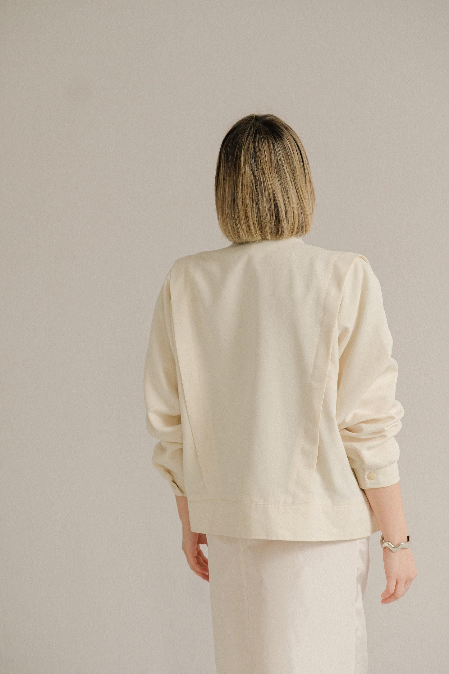 Vintage White Bomber