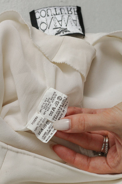 Vintage Trousers with Flower Embroidery